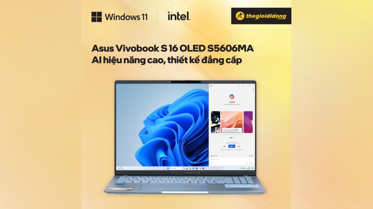 Asus Vivobook S 16 OLED S5606MA – chip AI hiệu năng cao, thiết kế đẳng cấp Asus Vivobook S 16 OLED S5606MA – chip AI hiệu năng cao, thiết kế đẳng cấp