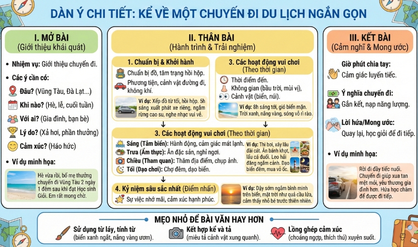 Kể về một chuyến đi du lịch ngắn gọn