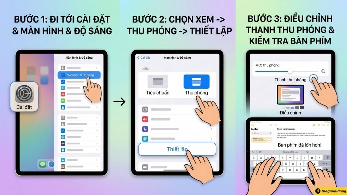 D&ugrave;ng c&agrave;i đặt Thu ph&oacute;ng m&agrave;n h&igrave;nh