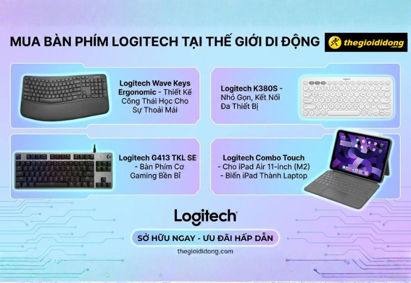 Mua bàn phím Logitech tại TGDD