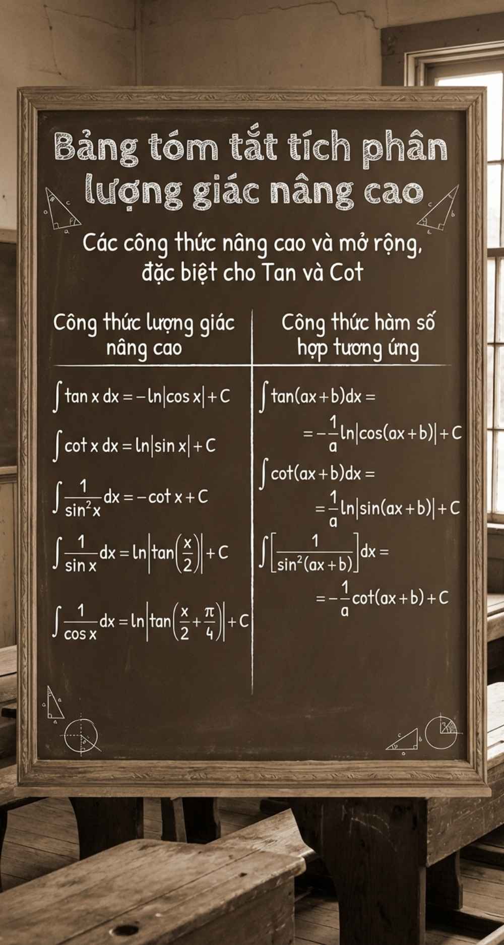 Bảng t&iacute;ch ph&acirc;n lượng gi&aacute;c n&acirc;ng cao