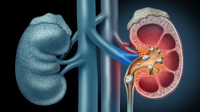 Sỏi thận là tình trạng lắng đọng các chất khoáng thành sỏi trong bể thận