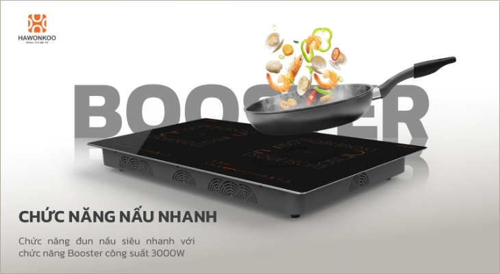 Chức năng Booster giúp làm nóng nhanh, rút ngắn thời gian chờ đợi khi cần nhiệt lớn