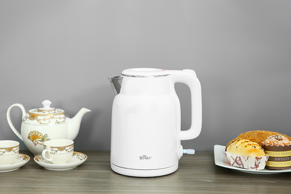 Bình đun siêu tốc Bear 1.5 lít BEK-E153W2 có thiết kế hiện đại, nhỏ gọn, màu sắc trang nhã
