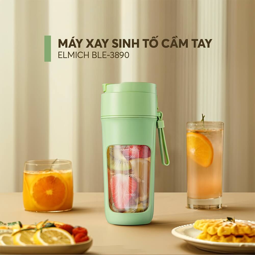 Máy xay sinh tố cầm tay Elmich BLE-3890 với động cơ mạnh mẽ, chất liệu cao cấp