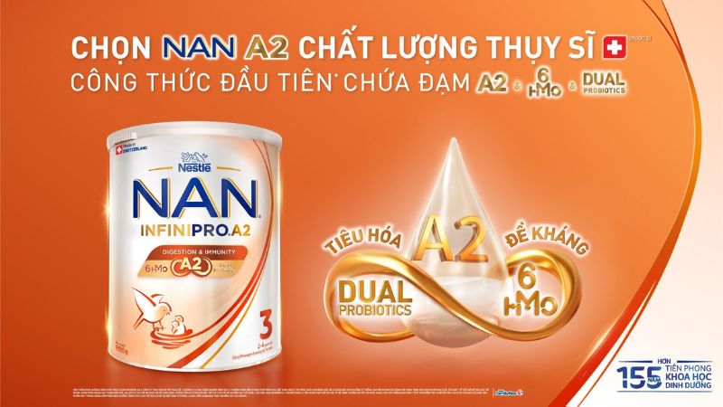 NAN INFINIPRO GROW hộp pha sẵn kết hợp sữa A2 và HMO hỗ trợ tiêu hóa đề kháng và phát triển thể chất NAN INFINIPRO GROW hộp pha sẵn kết hợp sữa A2 và HMO hỗ trợ tiêu hóa đề kháng và phát triển thể chất