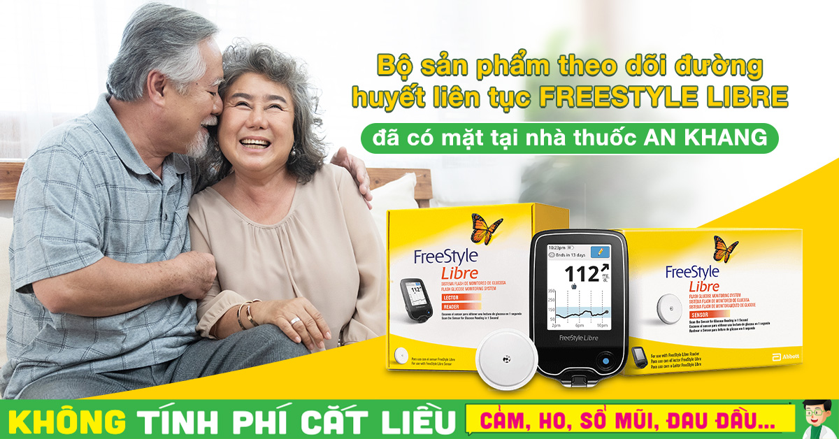 Bộ sản phẩm theo dõi đường huyết liên tục Freestyle Libre - giải pháp tiên tiến giúp hỗ trợ kiểm soát đường huyết hiệu quả tại nhà nay đã có mặt tại nhà thuốc An Khang