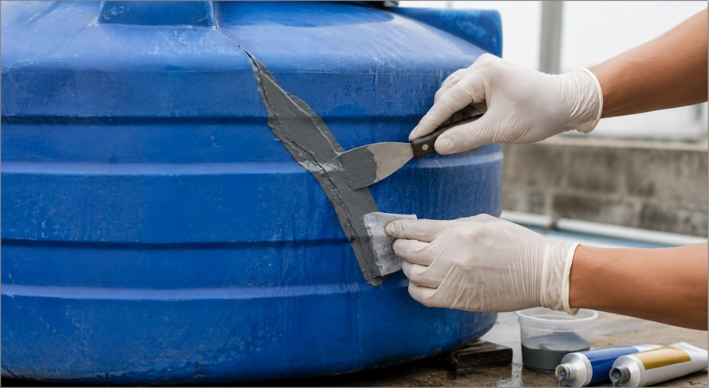 Sử dụng keo dán Epoxy cực kỳ phù hợp cho các vết nứt nhỏ, nứt chân chim ở vị trí mặt phẳng dễ tiếp cận