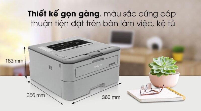 Máy in laser trắng đen đơn năng Brother HL-L2321D là máy duy nhất trong bài in 2 mặt tự động, in luận văn dày tiết kiệm một nửa lượng giấy Máy in laser trắng đen đơn năng Brother HL-L2321D