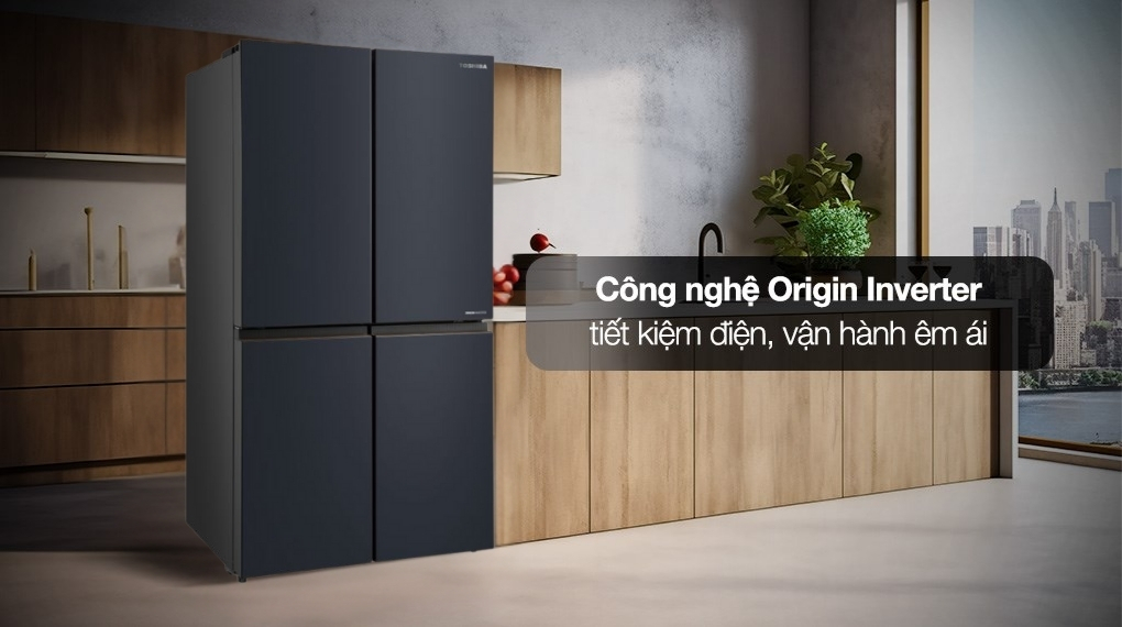 Tủ lạnh Toshiba Inverter 711 lít Multi Door GR-RF900WI-PMV(06)-MG mặt thép Morandi chống bám vân tay
