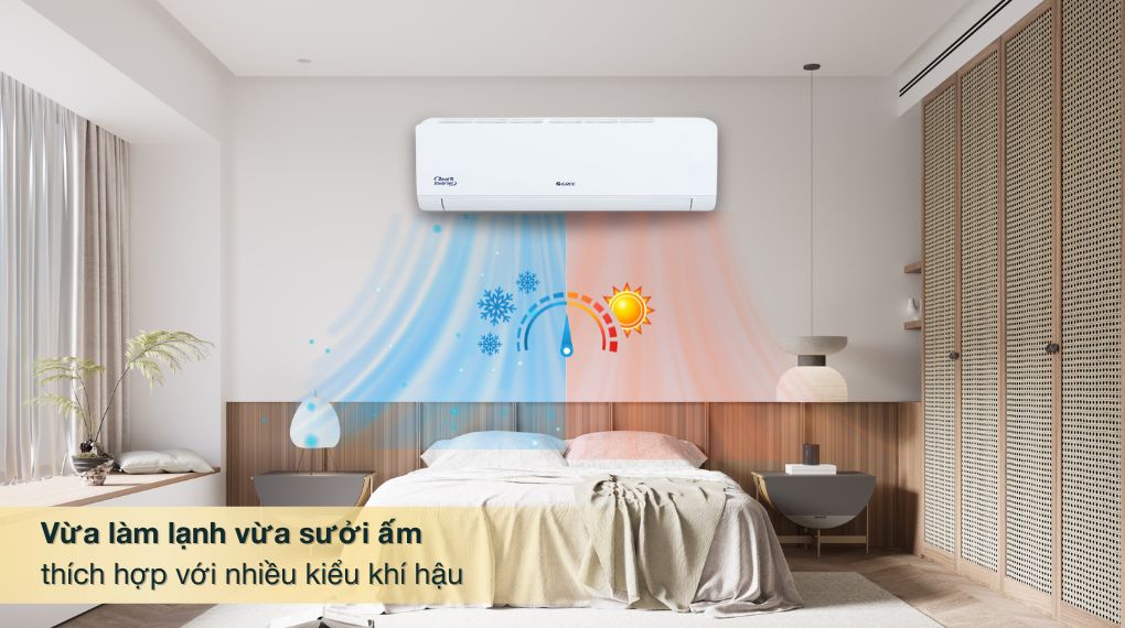 Máy lạnh 2 chiều Gree Inverter 1 HP BD9HI công nghệ Real Inverter và tự làm sạch G-Clean