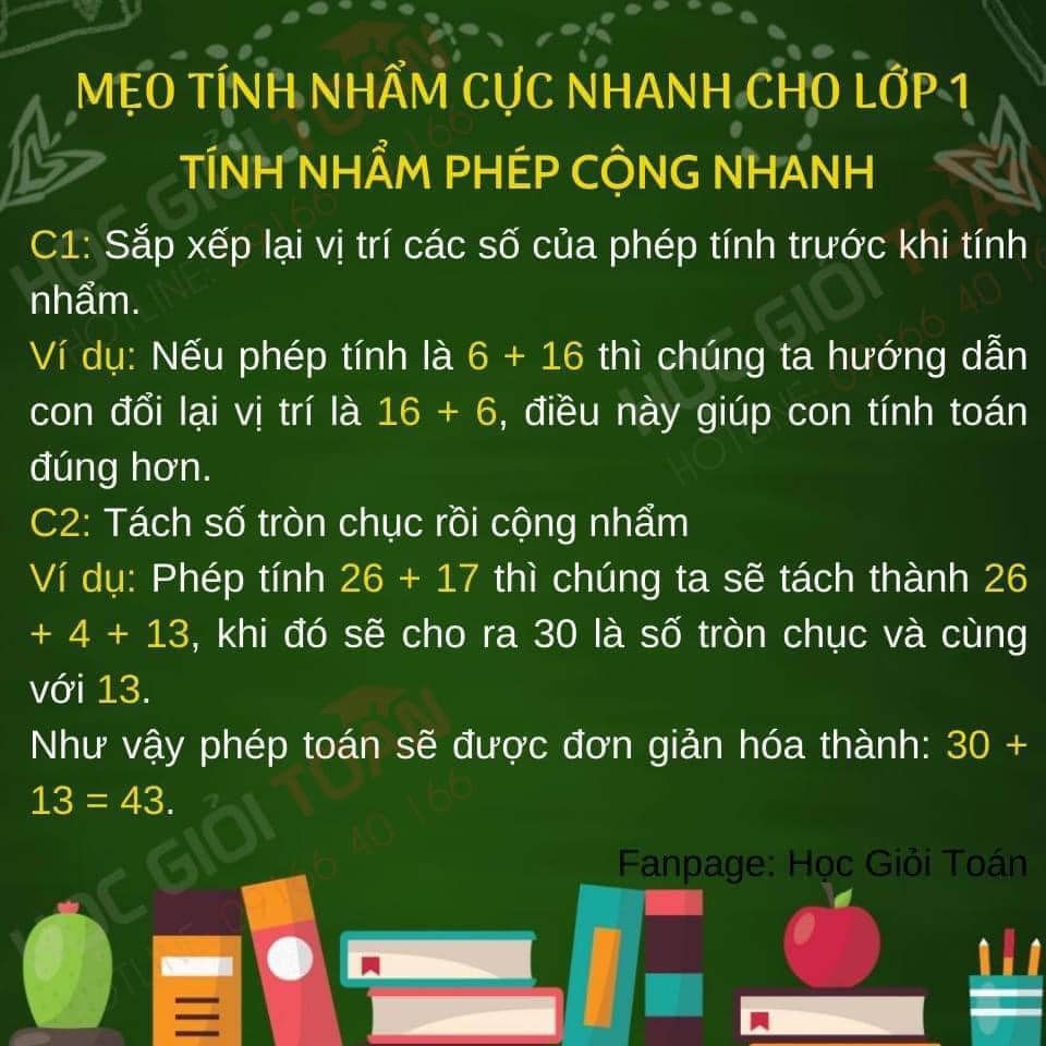 Mẹo tính nhẩm phép cộng
