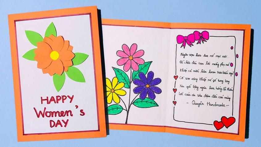 Mẫu thiệp 8/3 đẹp chúc mừng ngày Phụ nữ Việt Nam số 1
