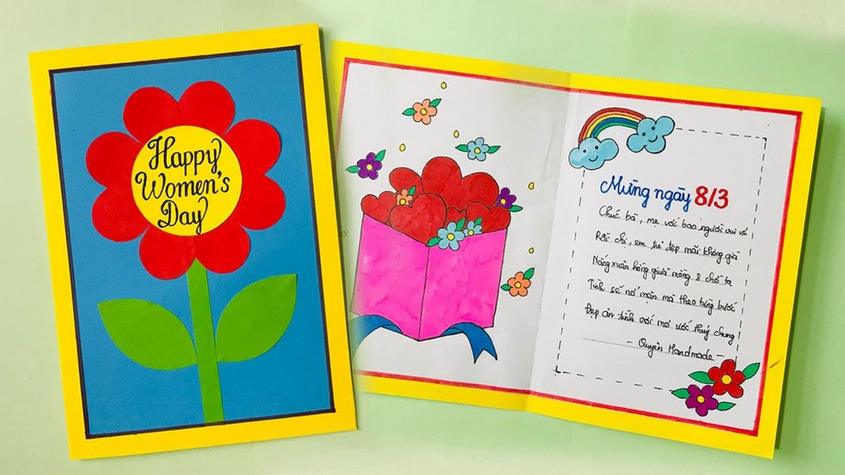 Mẫu thiệp 8/3 đẹp chúc mừng ngày Phụ nữ Việt Nam số 3