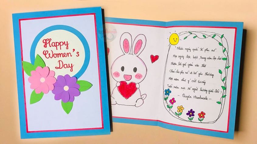 Mẫu thiệp 8/3 đẹp chúc mừng ngày Phụ nữ Việt Nam số 4