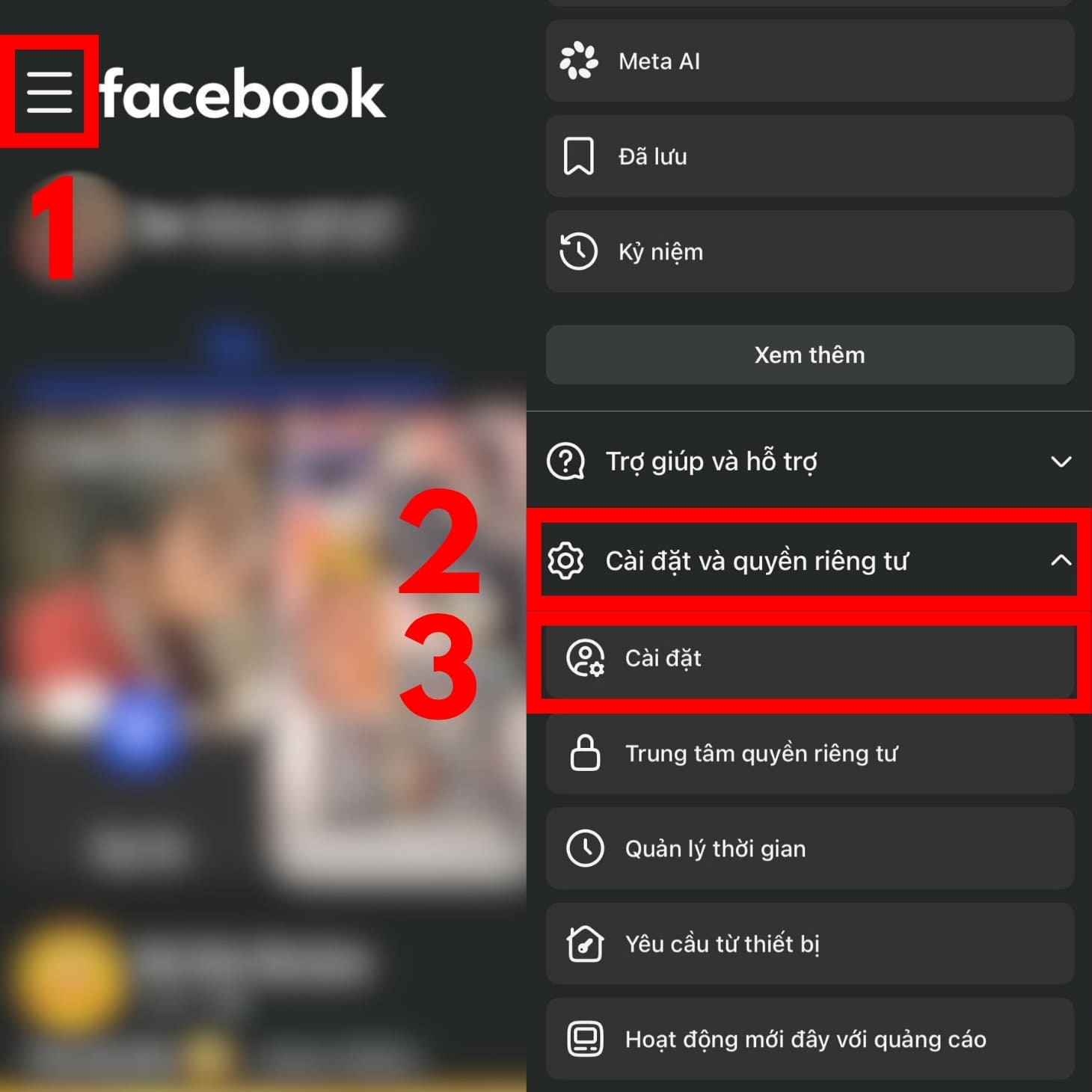 Cách ẩn bạn bè trên Facebook bằng điện thoại