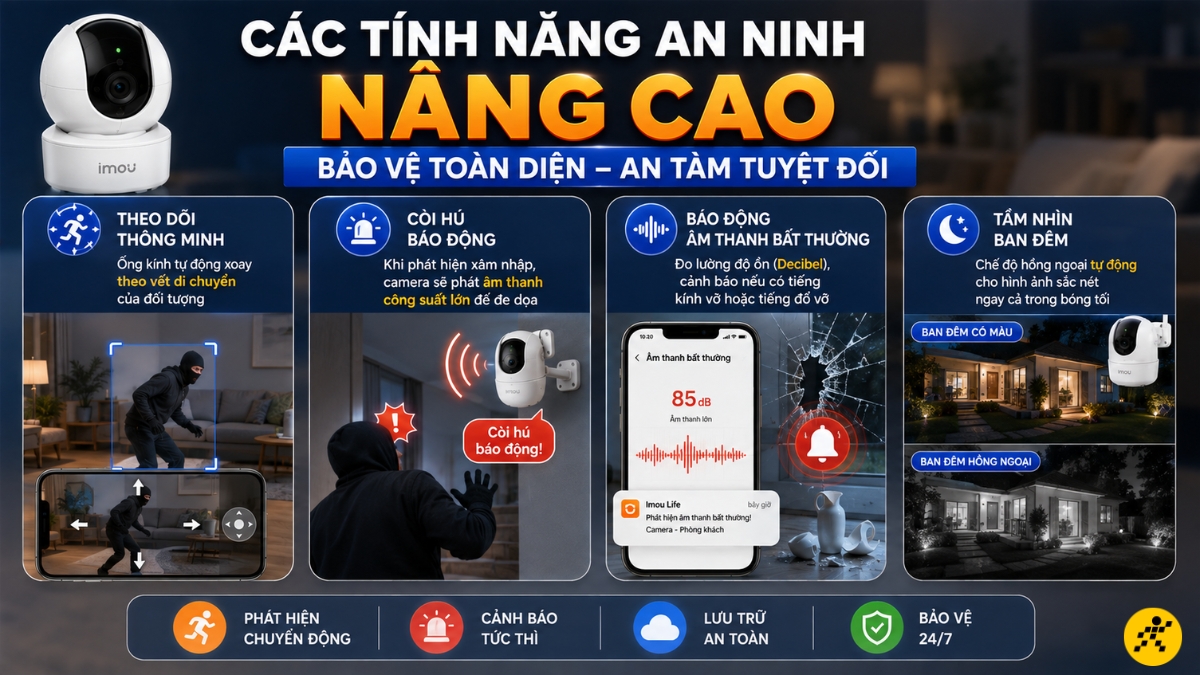 C&aacute;c t&iacute;nh năng an ninh n&acirc;ng cao