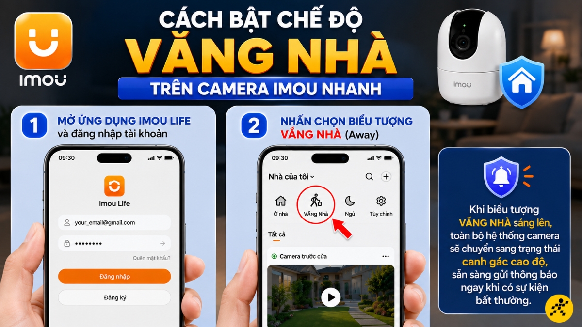C&aacute;ch bật chế độ vắng nh&agrave; tr&ecirc;n camera Imou