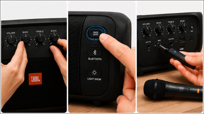 Thực hiện thao t&aacute;c kh&ocirc;i phục c&agrave;i đặt gốc loa JBL