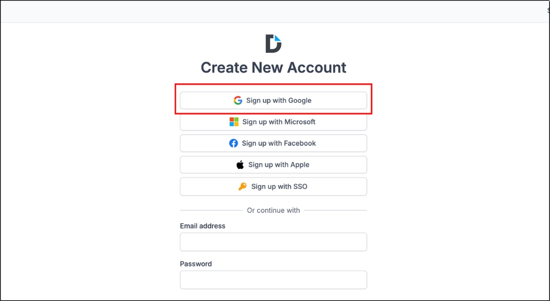 Đăng nhập bằng email