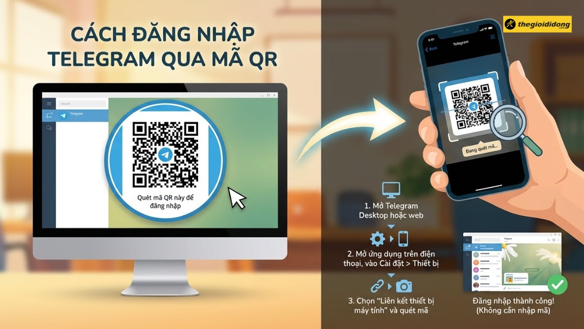 Cách đăng nhập Telegram bằng mã QR Cách đăng nhập Telegram bằng mã QR