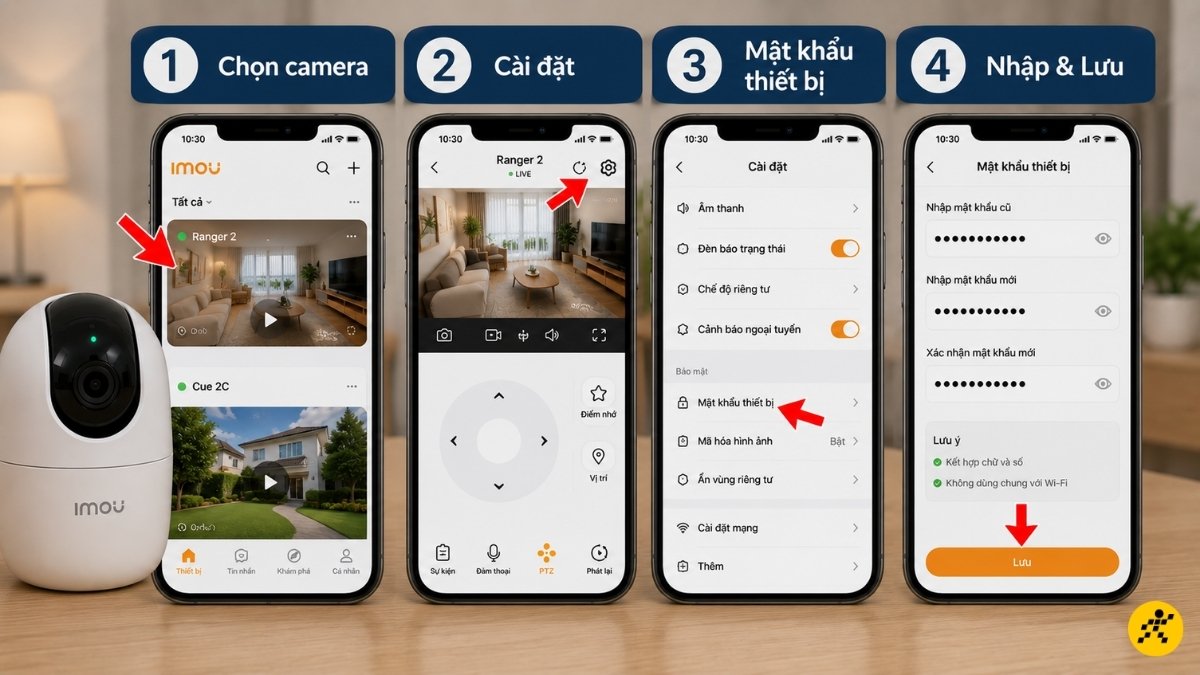 Hướng dẫn đổi mật khẩu thiết bị camera IMOU