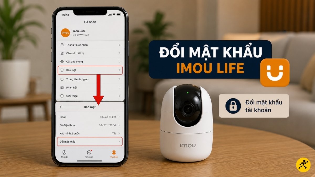 Đổi mật khẩu t&agrave;i khoản IMOU Life
