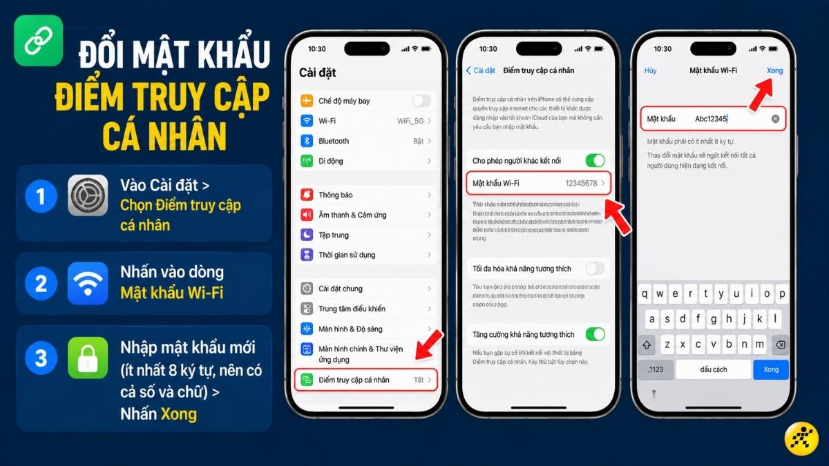 C&aacute;ch đổi mật khẩu WiFi tr&ecirc;n iPhone