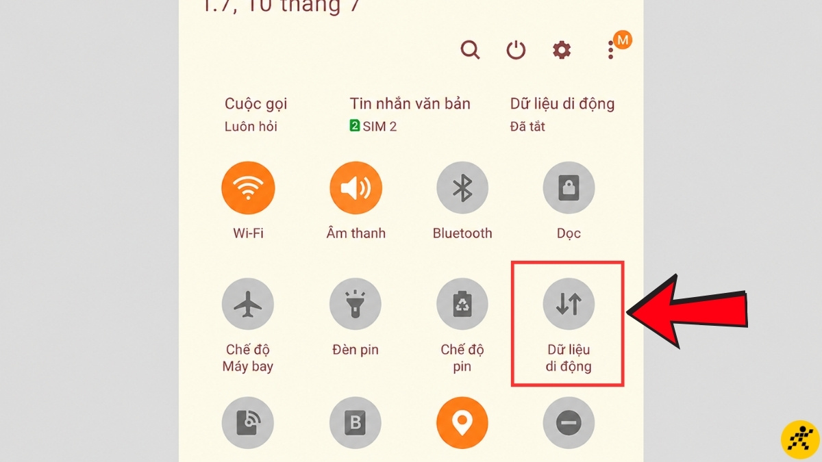 Tắt dữ liệu di động tr&ecirc;n điện thoại khi cấu h&igrave;nh