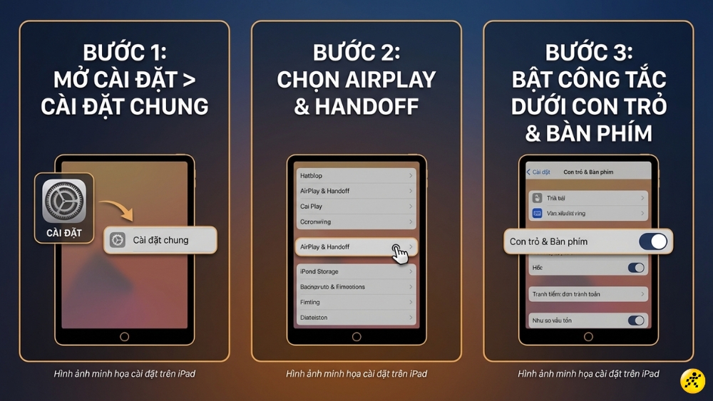 Thiết lập tr&ecirc;n iPad