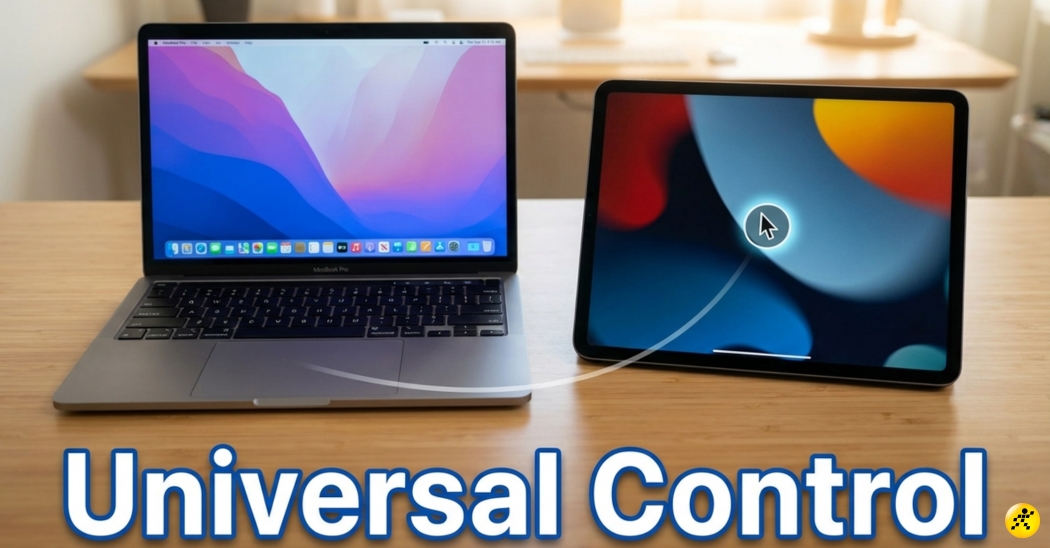 Universal Control cho ph&eacute;p điều khiển đồng thời MacBook v&agrave; iPad