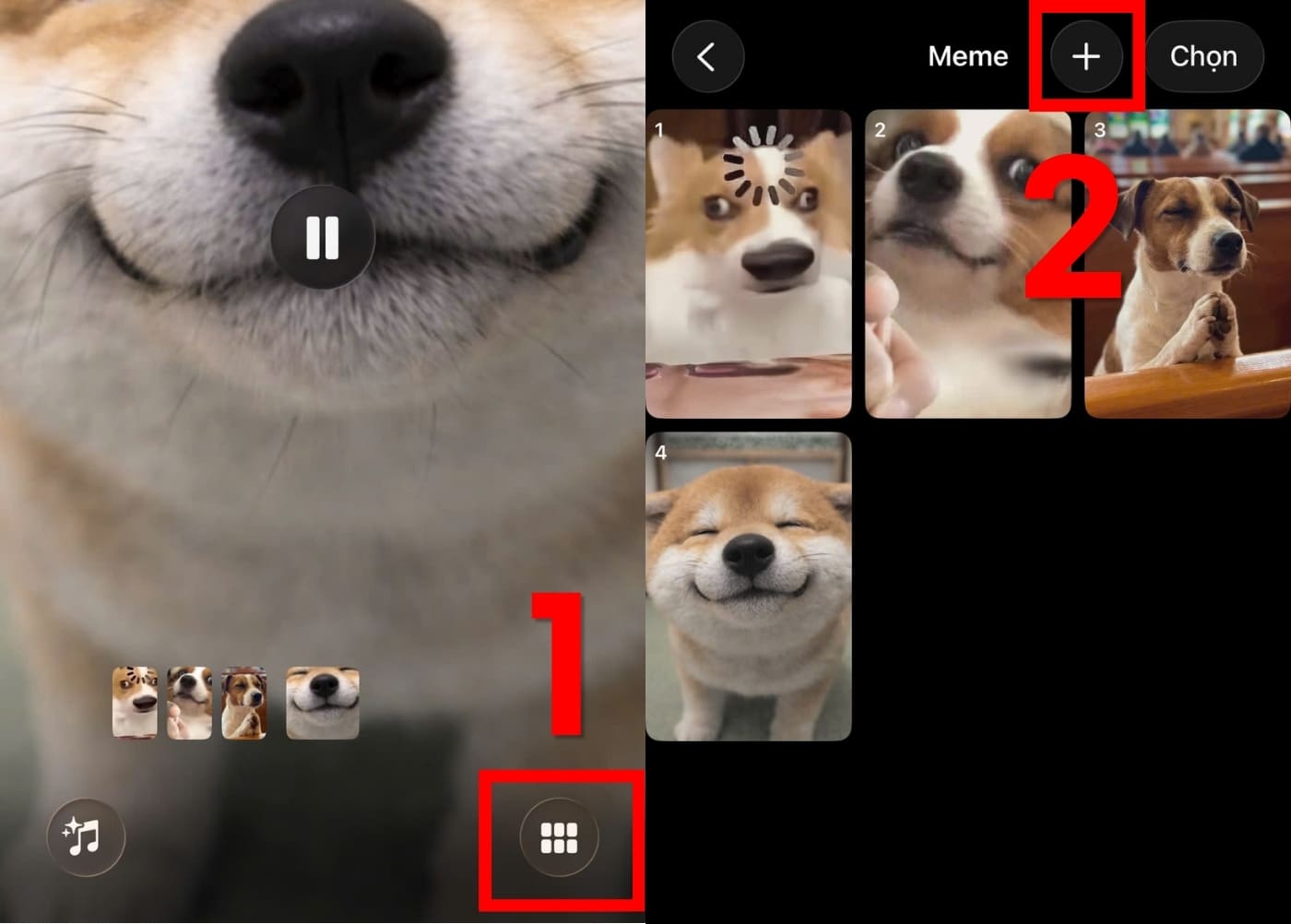Thêm/xóa ảnh hoặc sắp xếp thứ tự ảnh trong video ghép ảnh trên iPhone