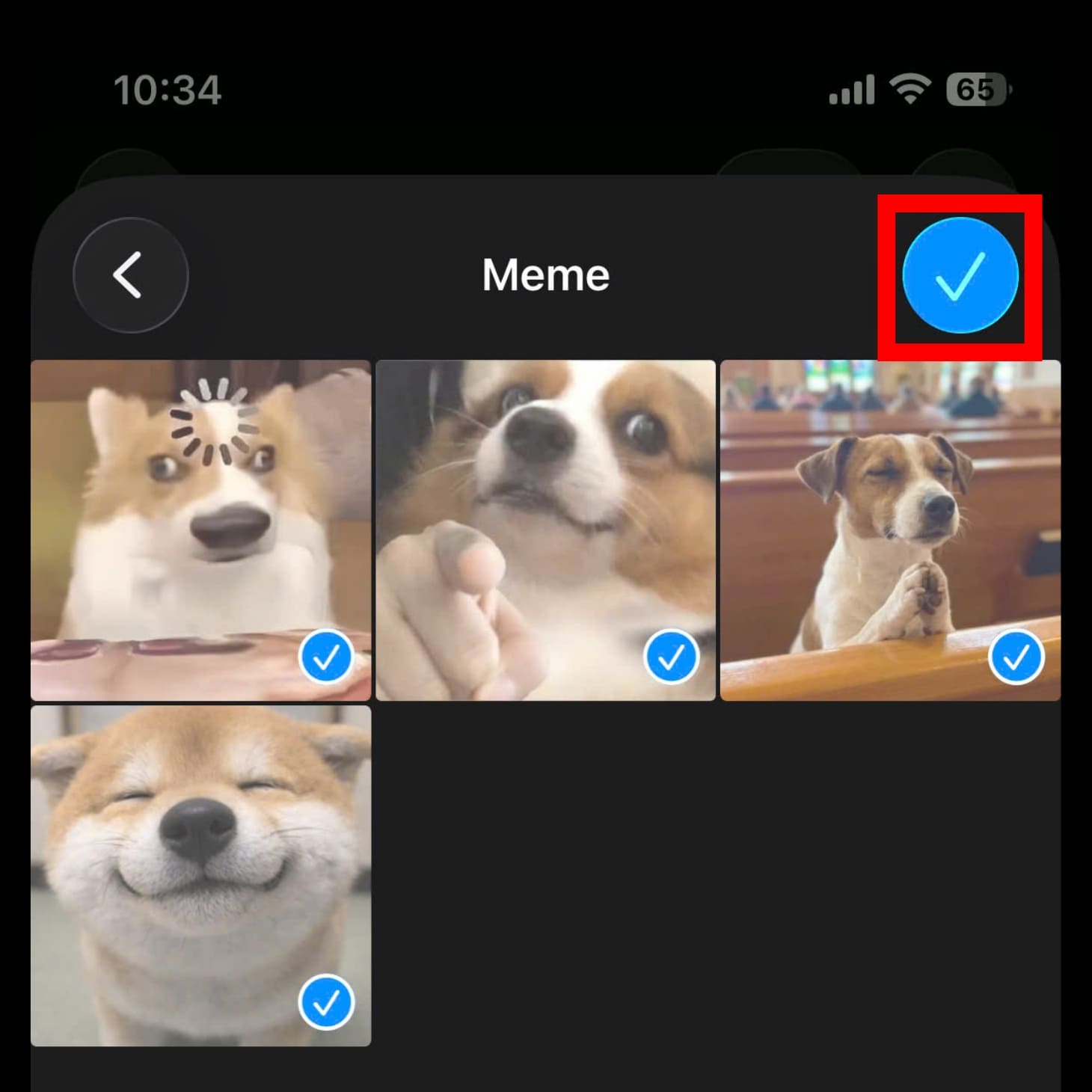 Chọn các ảnh bạn muốn ghép