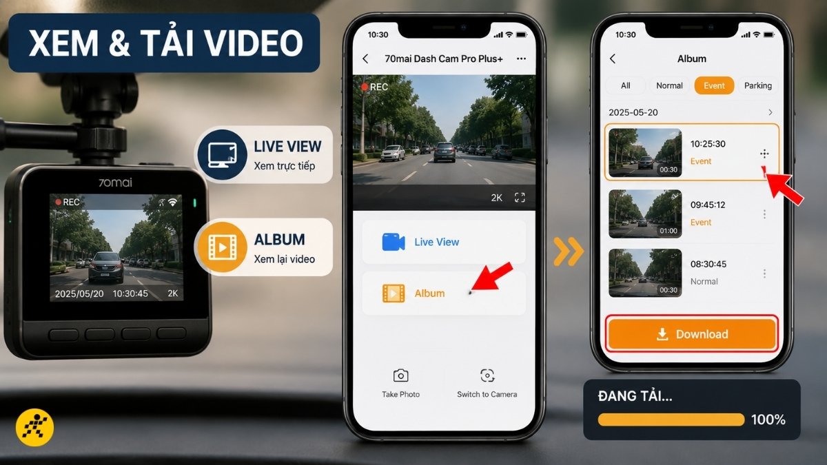 C&aacute;ch xem lại v&agrave; tải video về m&aacute;y