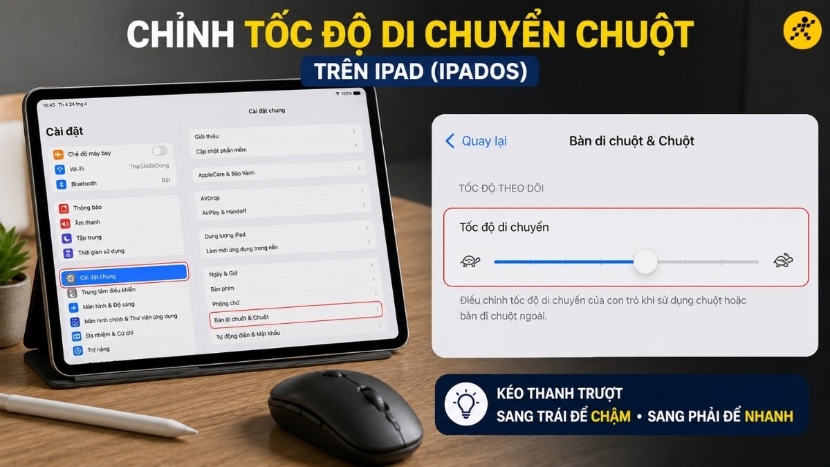 Chỉnh tốc độ di chuyển chuột Chỉnh tốc độ di chuyển chuột
