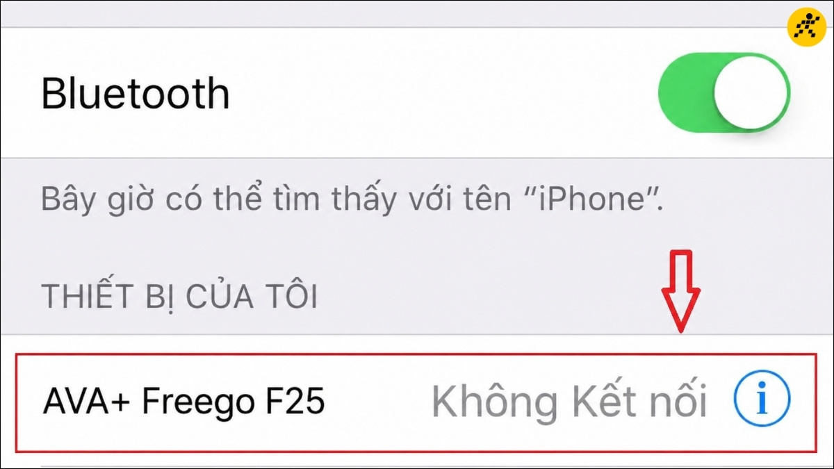 Chọn đúng tên hiển thị của loa mini trong danh sách thiết bị khả dụng Chọn đúng tên hiển thị của loa mini trong danh sách thiết bị khả dụng