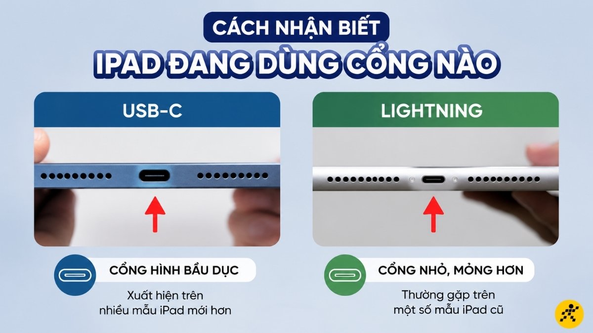 Cổng USB-C với Lightning Cổng USB-C với Lightning