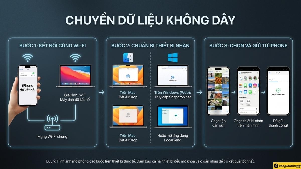Chuyển dữ liệu kh&ocirc;ng d&acirc;y 