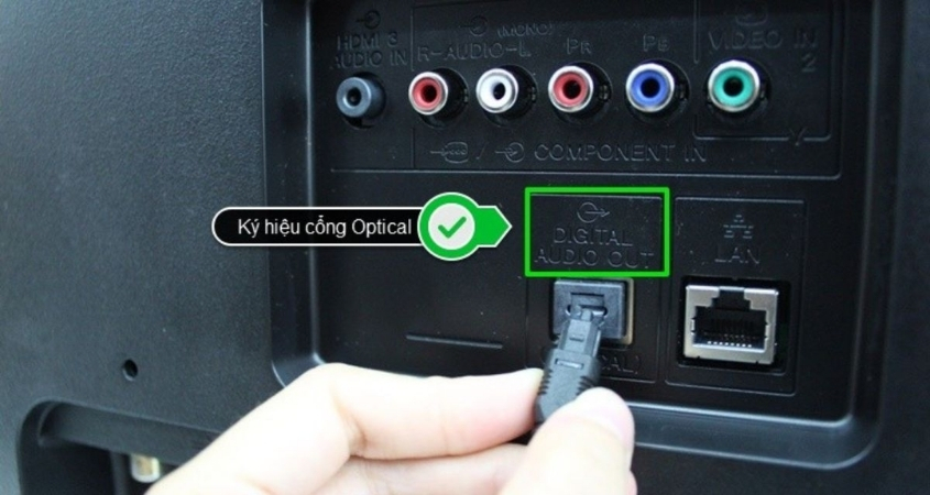 Cách kết nối tivi với loa bằng cổng Optical Cách kết nối tivi với loa bằng cổng Optical