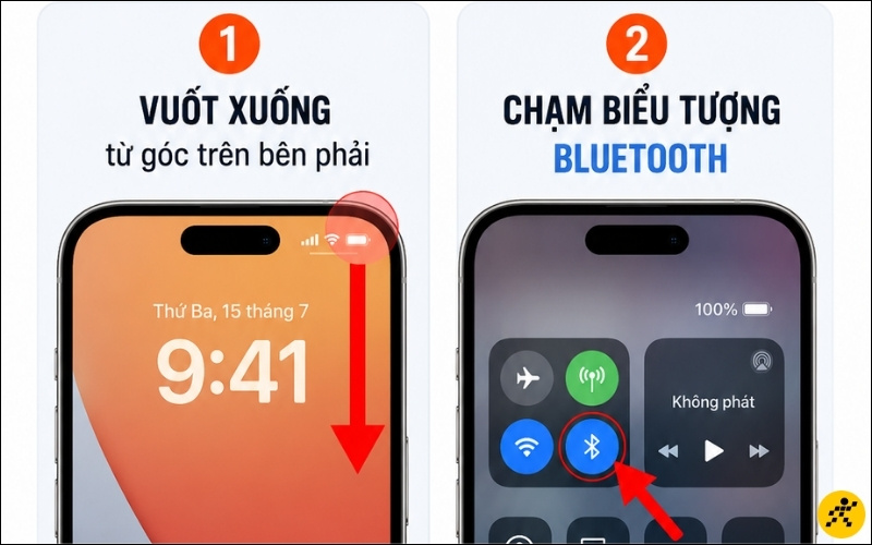 Ngắt kết nối tai nghe tạm thời bằng c&aacute;ch tắt Bluetooth
