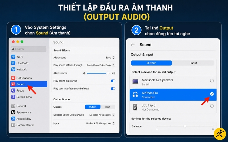 Thiết lập đầu ra âm thanh (output audio) cho tai nghe Thiết lập đầu ra âm thanh (output audio) cho tai nghe