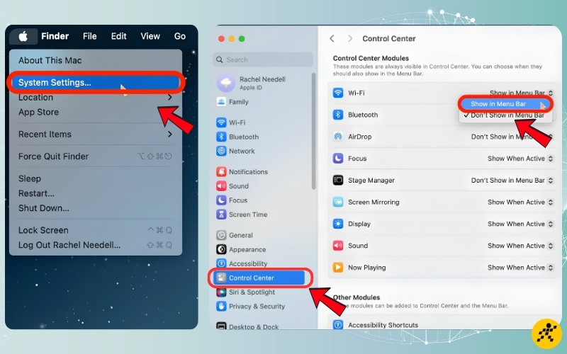 Đưa biểu tượng Bluetooth ra thanh menu Đưa biểu tượng Bluetooth ra thanh menu