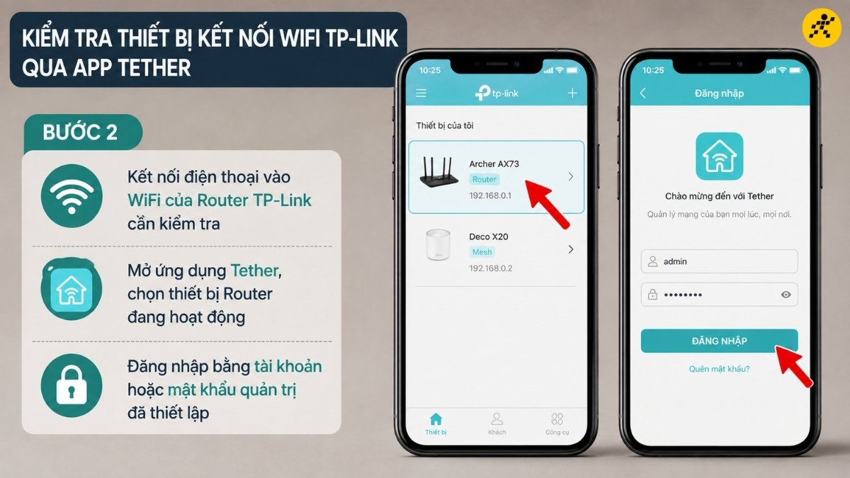 Kiểm tra thiết bị kết nối WiFi TP-Link qua App Tether Kiểm tra thiết bị kết nối WiFi TP-Link qua App Tether