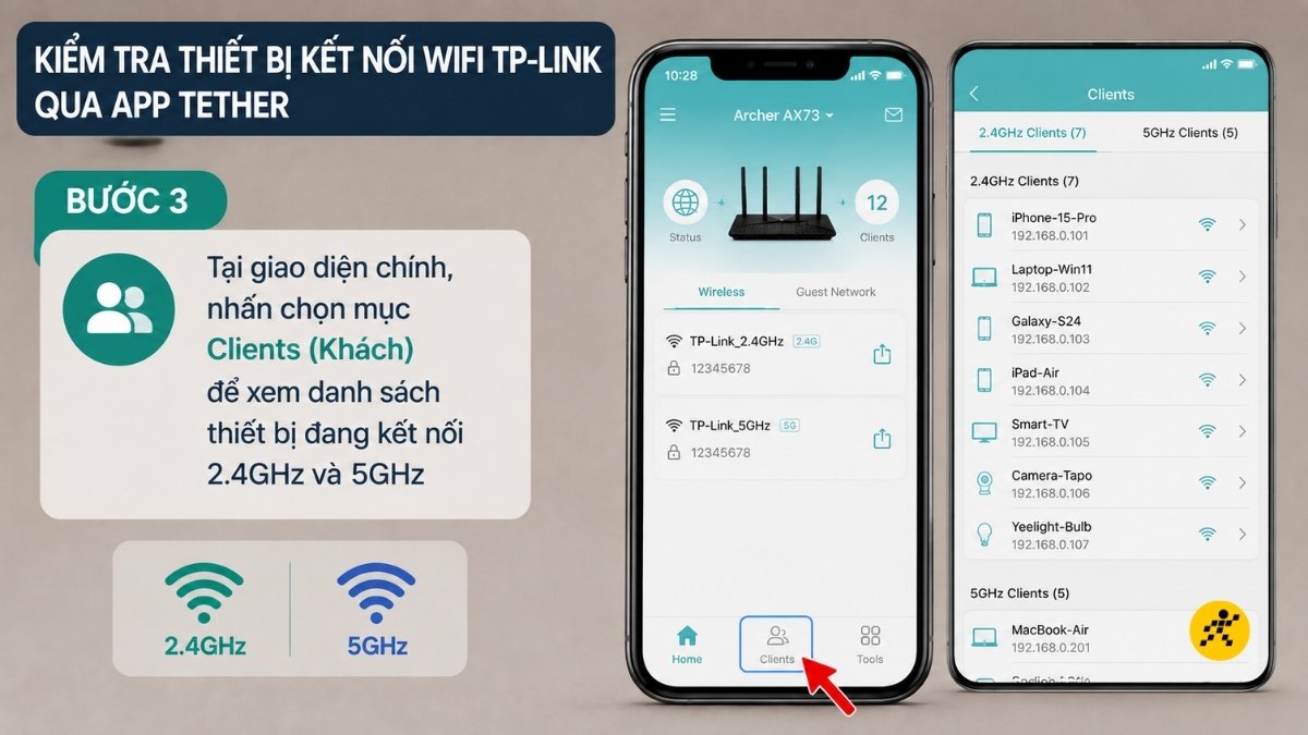 Nhấn chọn vào mục Clients (Khách) Nhấn chọn vào mục Clients (Khách)