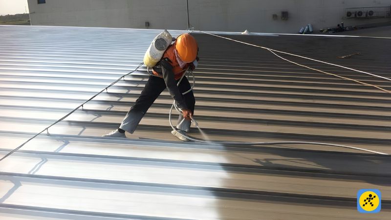 Sơn chống nóng chứa các hạt cầu thủy tinh phản xạ nhiệt, giúp giảm nhiệt độ bề mặt mái tôn từ 12 - 25°C