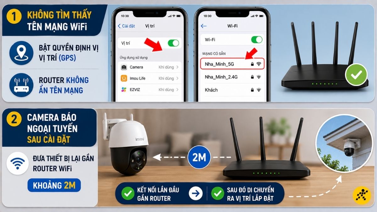 Camera b&aacute;o ngoại tuyến sau c&agrave;i đặt