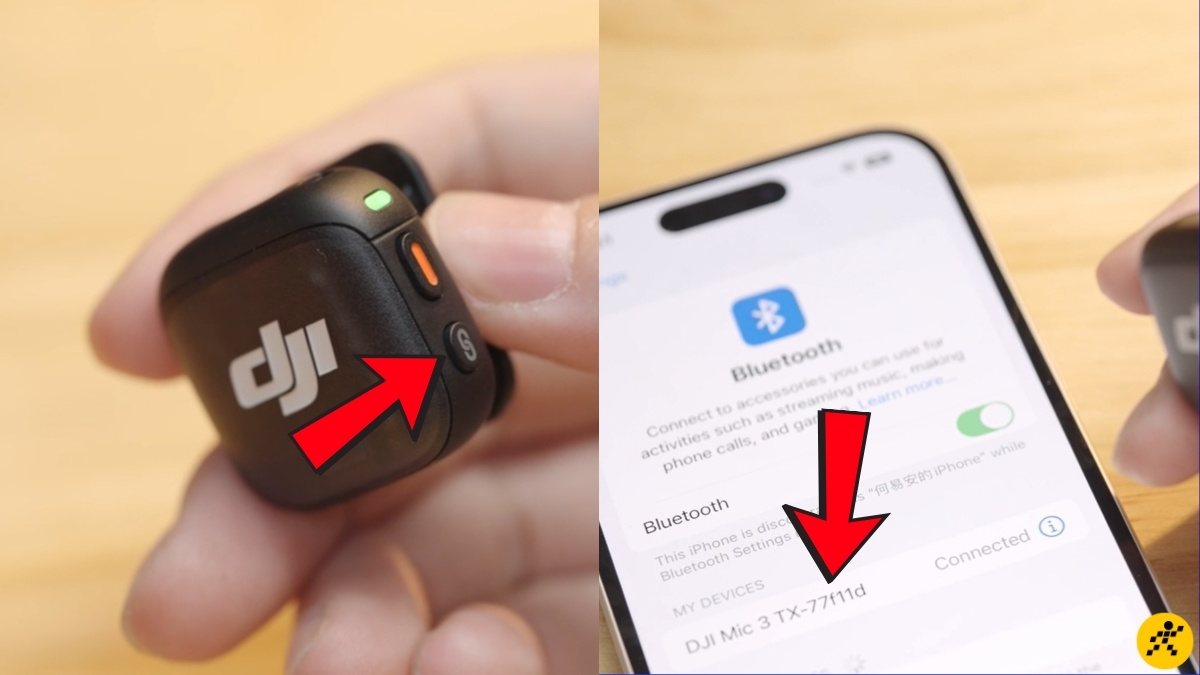 Từ thế hệ DJI Mic 2, người dùng có thể kết nối thông qua Bluetooth Từ thế hệ DJI Mic 2, người dùng có thể kết nối thông qua Bluetooth