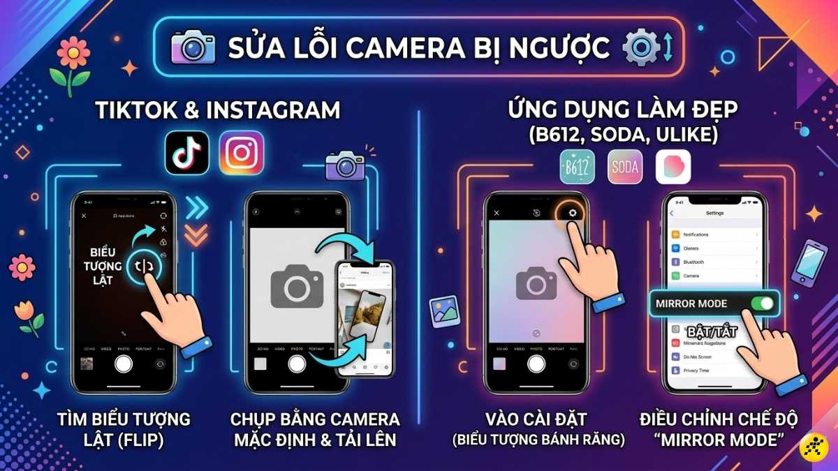 C&aacute;ch chỉnh camera bị ngược tr&ecirc;n ứng dụng b&ecirc;n thứ ba