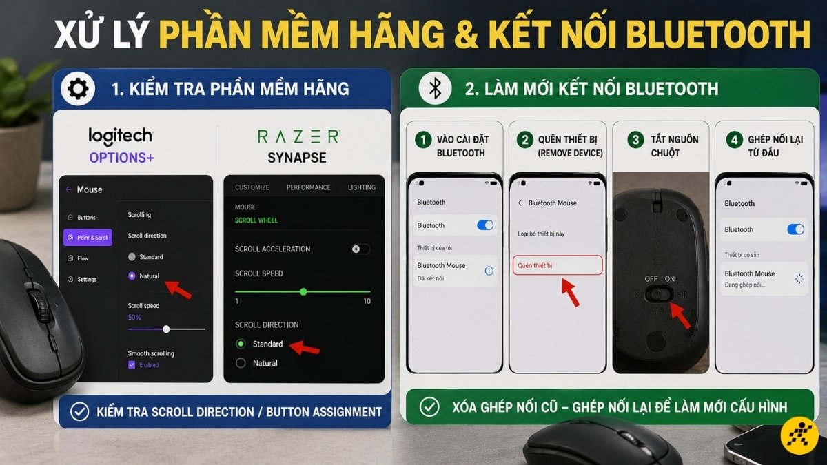 Xử l&yacute; phần mềm h&atilde;ng v&agrave; kết nối Bluetooth