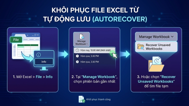 Kh&ocirc;i phục từ bản sao lưu tự động (AutoRecover)